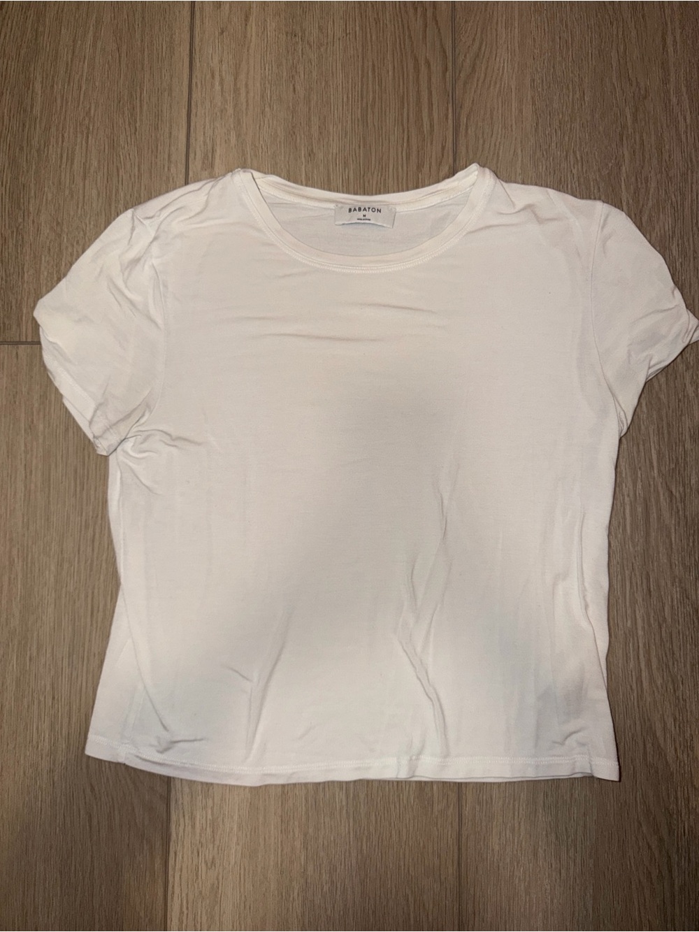 Babaton Classic Crewneck Short Sleeve Tee - White